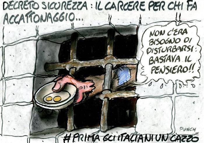 Carcere per chi fa accattonaggio