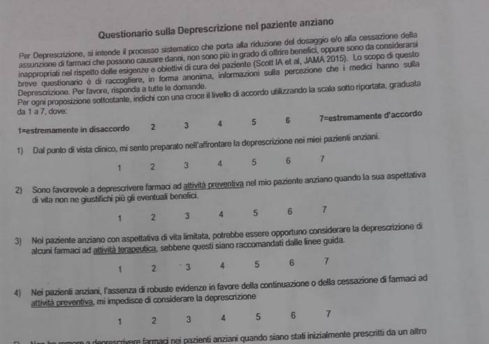 Ausl, quel questionario ai medici per deprescrivere farmaci ad anziani