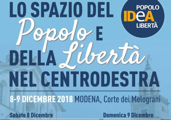 Il centrodestra nazionale a Modena nel weekend per l'evento di Idea