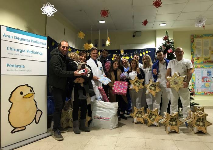 Policlinico, un carico di giocattoli in dono ai bimbi di Pediatria