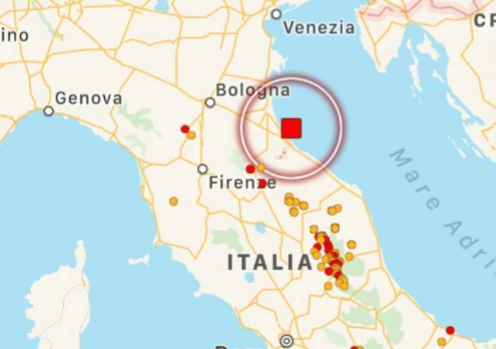 Sisma magnitudo 4.6 in Romagna: paura ma nessun ferito