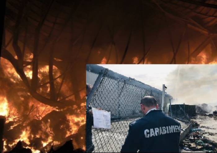 Lo spettro del dolo sul maxi rogo di rifiuti...ancora in corso