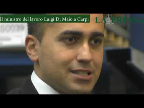 Il Ministro del lavoro Luigi di Maio a Carpi