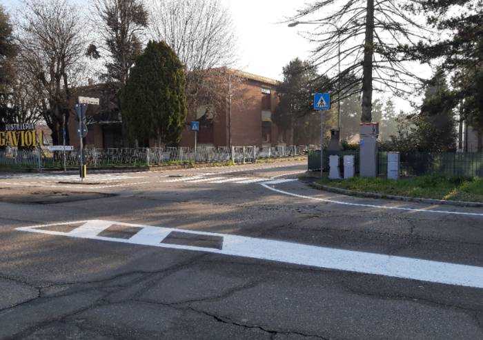 Nuova segnaletica orizzontale a Bomporto, Sorbara e Solara