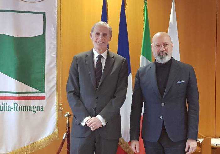 Coronavirus, Bonaccini con l'ambasciatore francese: 'Forte amicizia'
