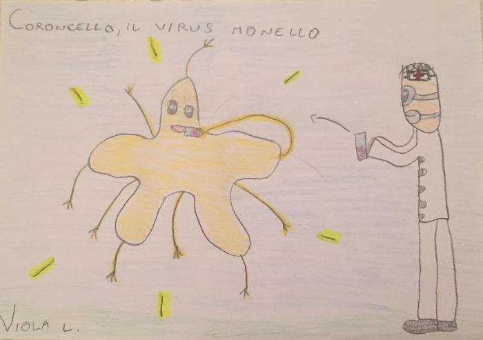 Così, nei testi dei bambini, il virus viene sempre sconfitto