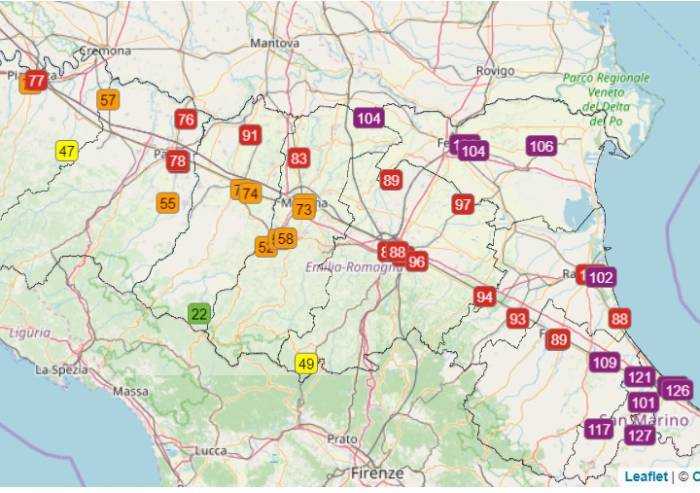 Traffico quasi azzerato, ma in Emilia Romagna l'aria è da incubo