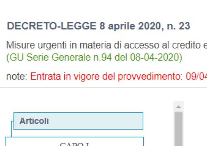 Coronavirus. Tutte le misure introdotte dal 'Decreto liquidità'