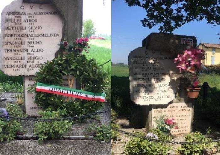 Al cippo partigiano sparita la corona d'alloro