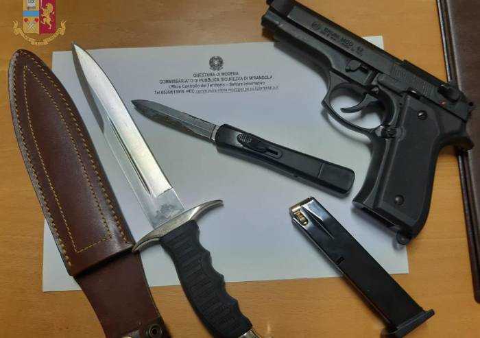 Mirandola: porto abusivo di armi, 5 ragazzi nei guai