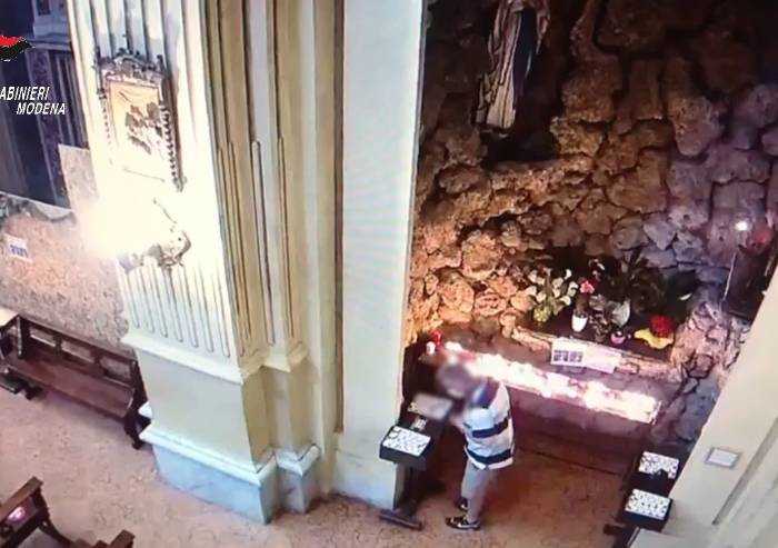 Otto furti in chiesa a Formigine, arrestato italiano 46enne
