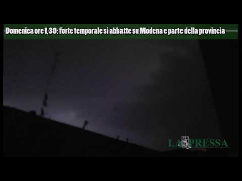 Pioggia, grandine e vento a 90 km/h: paura nella notte a Modena