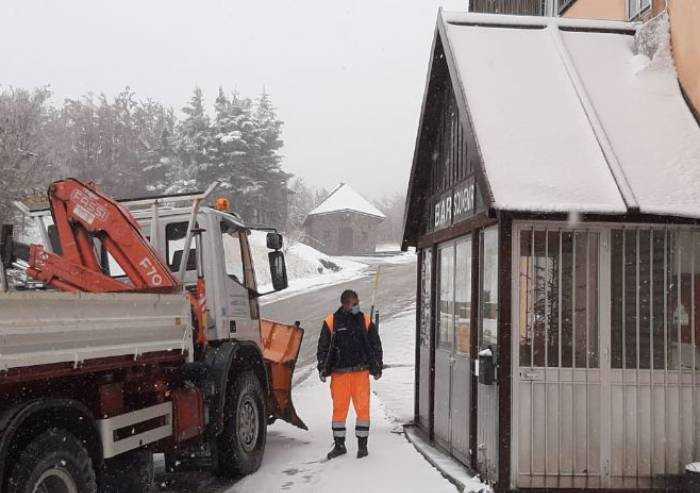 Frassinoro, prima imbiancata: 5 centimetri di neve