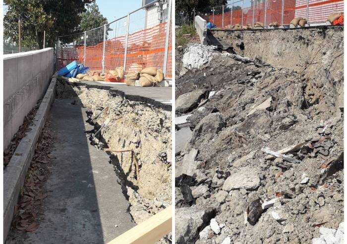 Fossalta: collassano argine e muri anti-piena appena costruiti