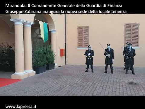 Mirandola: primo alzabandiera alla nuova Caserma GDF, con il Comandante Generale Zafarana