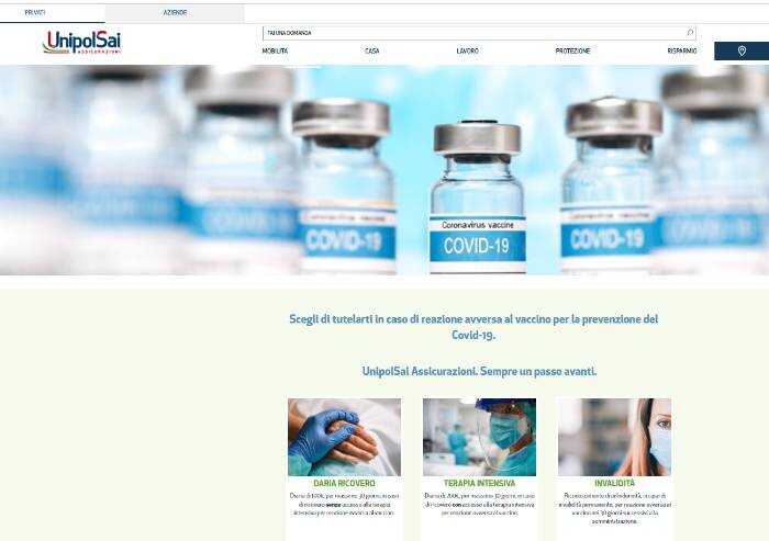 Reazione avversa da vaccino: UnipolSai lancia polizza ad hoc