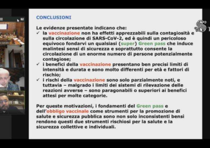 Il professor Cosentino in Senato: 'Green Pass rischioso per sicurezza'