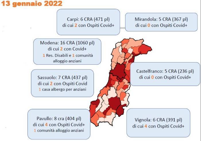 Anziani: nelle Cra modenesi 168 ospiti e 154 operatori positivi