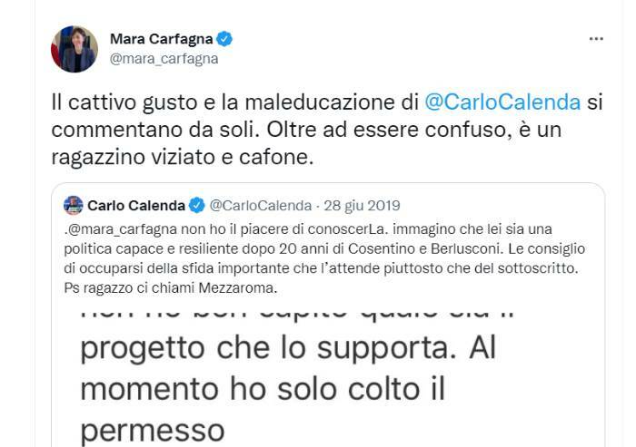 Nel 2019 per la Carfagna Calenda era un 'ragazzino viziato e cafone'