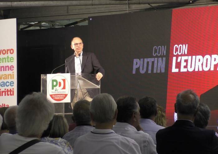 Letta, ossessione centro-destra: 'Se vincono loro Italia come nel 2011 e Costituzione a rischio'