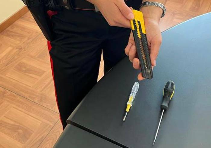 Errenord, carabinieri denunciano 27enne con cutter e cacciavite