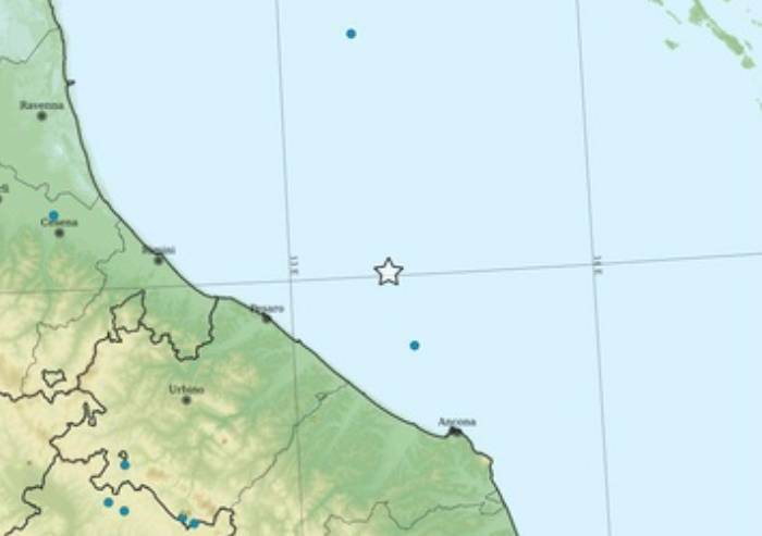Pesaro, forte terremoto sulla costa: la magnitudo è 5.7
