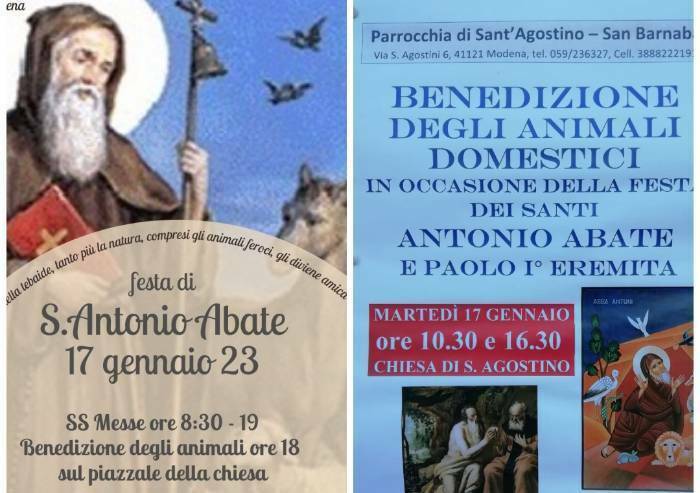 S. Antonio: le benedizioni degli animali anche a Modena