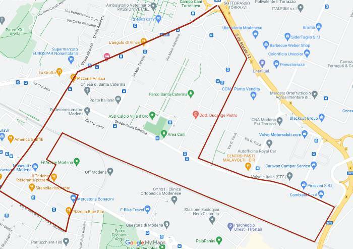 Modena, porta a porta anche a Santa Caterina: tutta la città coperta