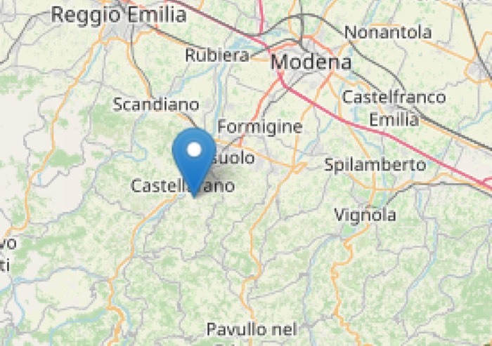 Sisma di magnitudo 3.4 a Castellarano: paura anche a Modena