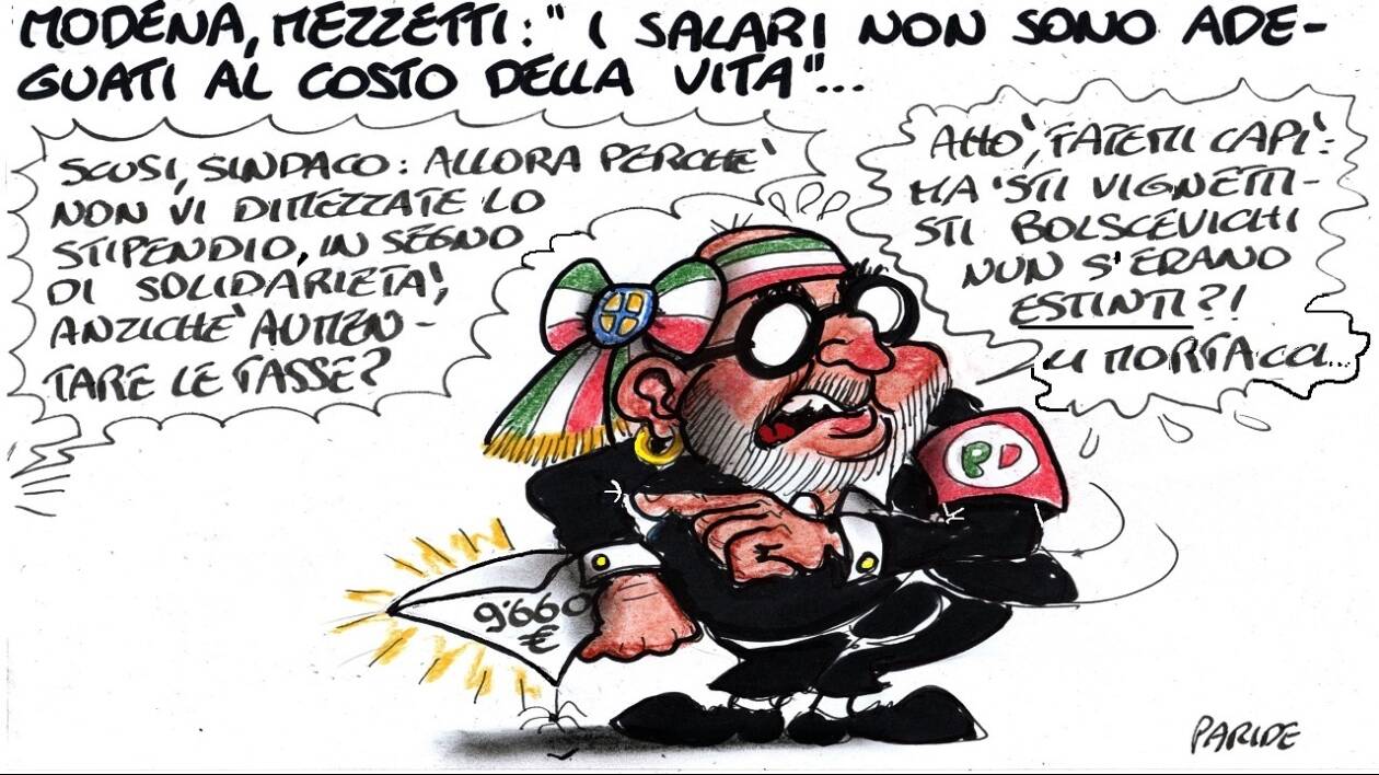 Per il sindaco di Modena i salari sono bassi. Ma non il suo…