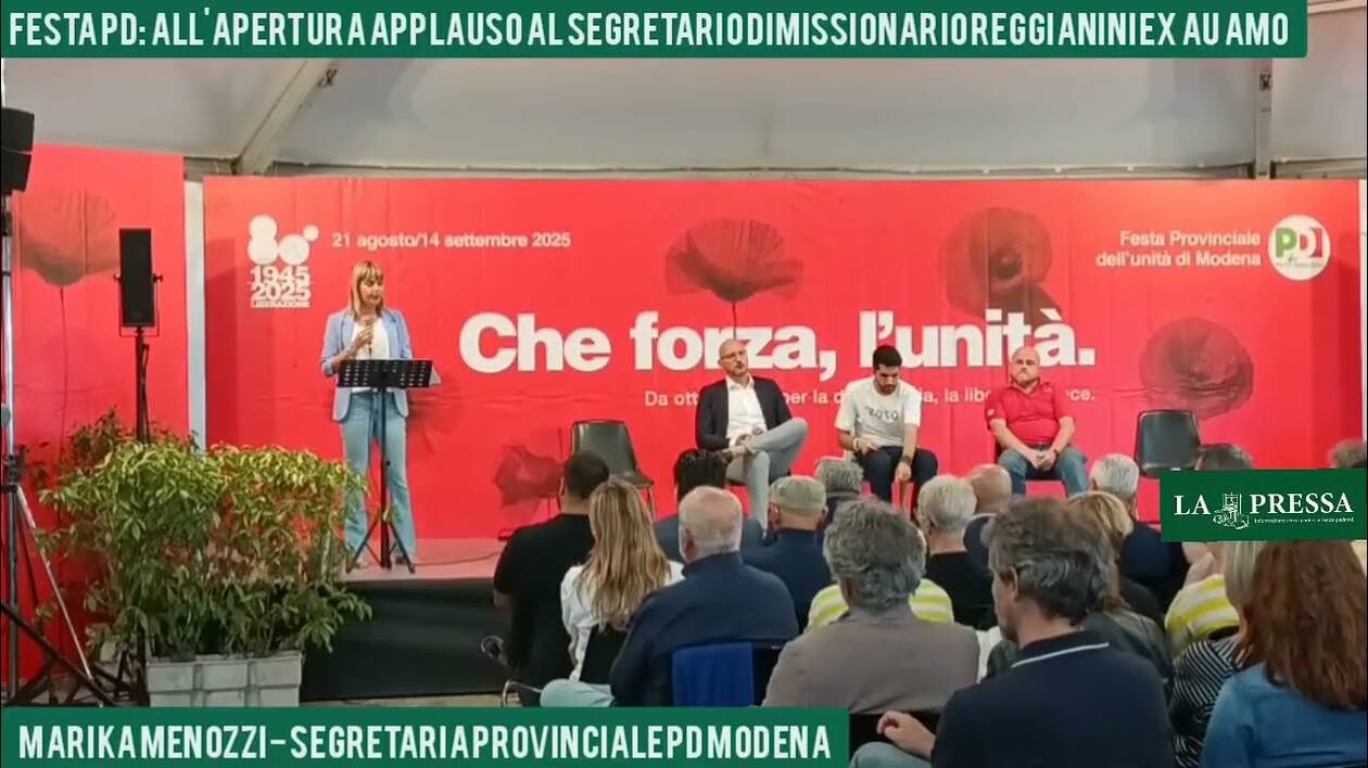 Modena, la Menozzi applaude Reggianini (ex Amo) alla festa Pd: fedeltà alla ditta travalica prudenza