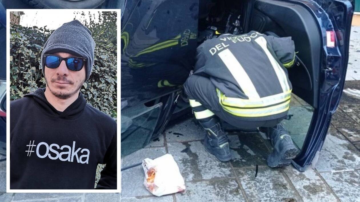 Cavezzo, piomba in piazza con l’auto a forte velocità e si schianta: muore 43enne