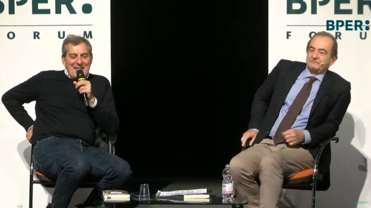 Modena, al Forum Monzani Mario Calabresi dialoga con Eugenio Tangerini