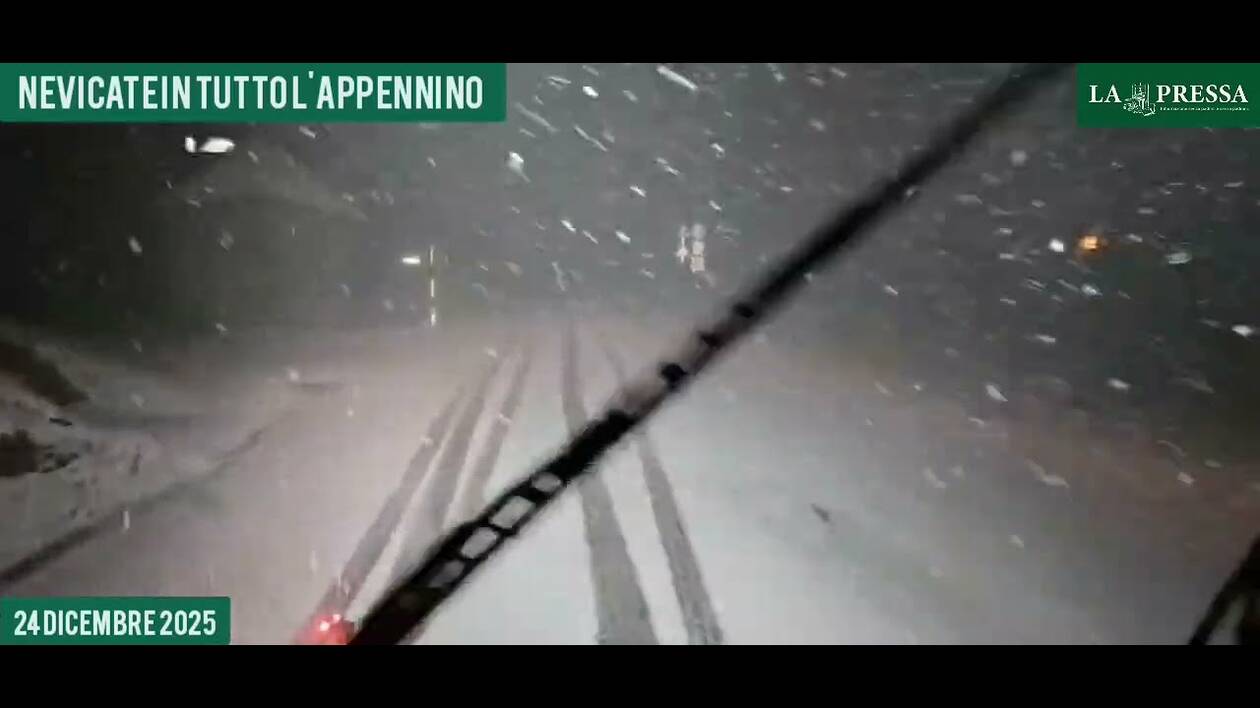 Tutto l'appennino sotto la neve, precipitazioni fino al pomeriggio del 25