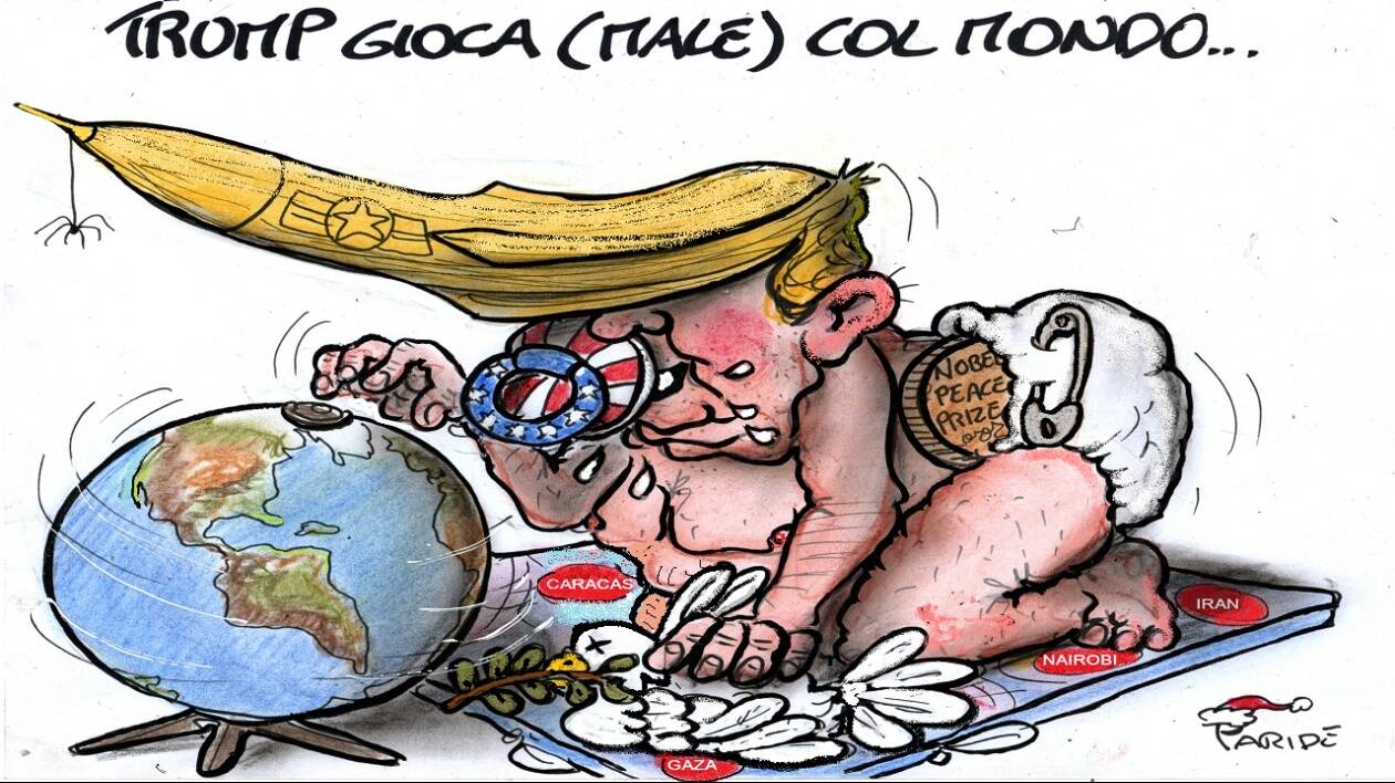 Bimbo Trump gioca alla guerra