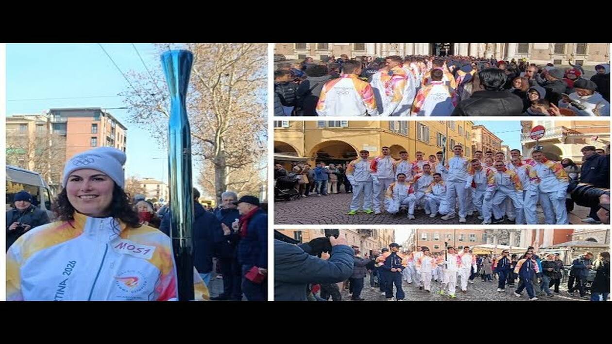 Modena abbraccia la fiamma olimpica