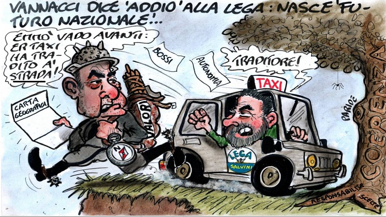 Il generale Vannacci a piedi... col vuoto davanti