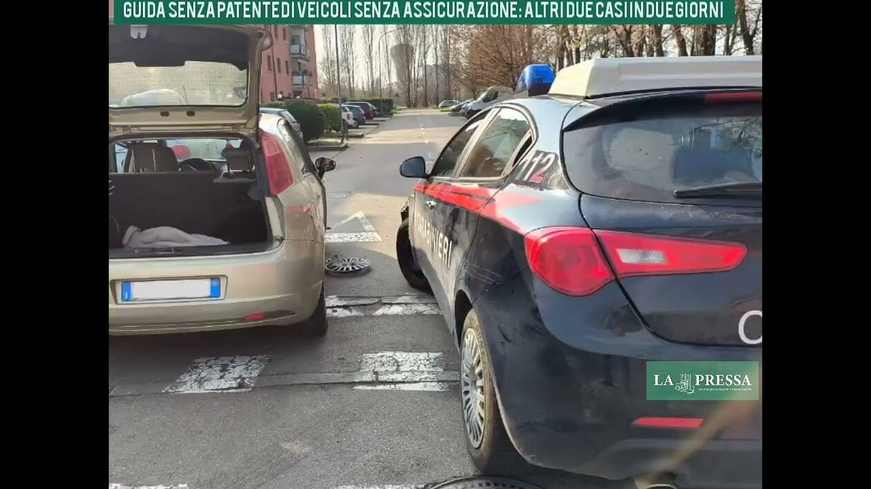 Guida senza patente di auto prive di assicurazione: altri due casi in due giorni