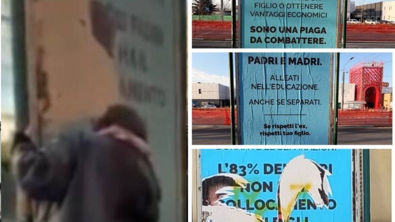 Bologna: quasi tutti strappati i manifesti su bigenitorialità e padri separati