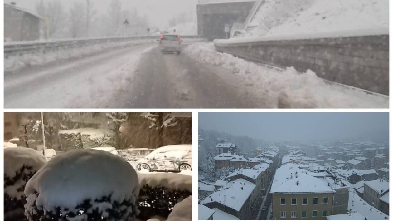 Appennino sotto una bufera di neve