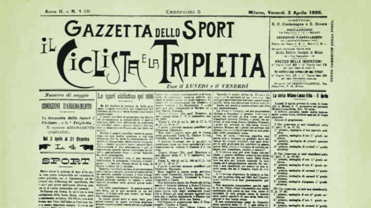 Nasce la Gazzetta dello Sport: 3 aprile 1896
