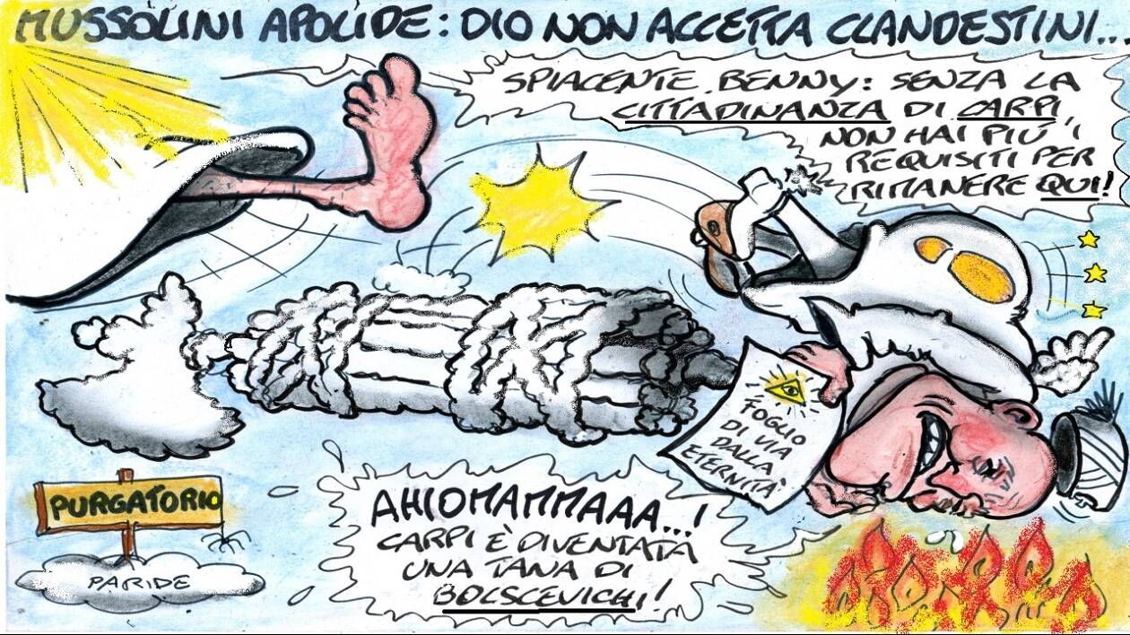 Carpi sfratta Mussolini e Lassù festeggiano