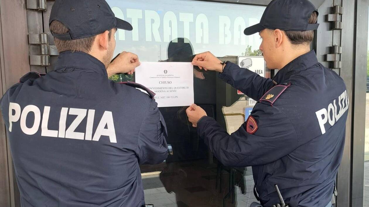 Sassuolo, il questore sospende la licenza per 15 giorni ad un bar