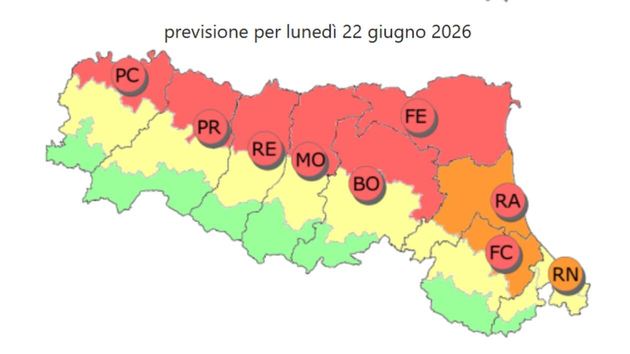 Allerta caldo: domani giornata da bollino rosso in Emilia Romagna