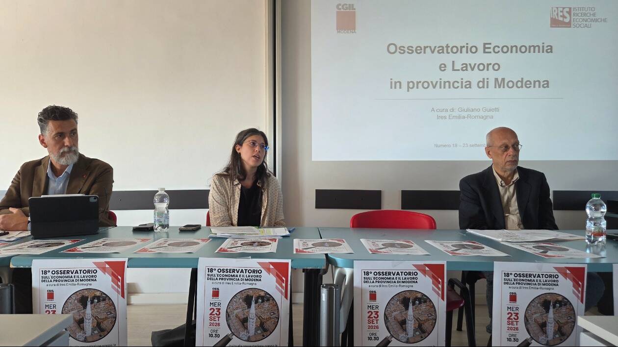 Modena, osservatorio economia e lavoro della Cgil: meno manifattura, più turismo e servizi