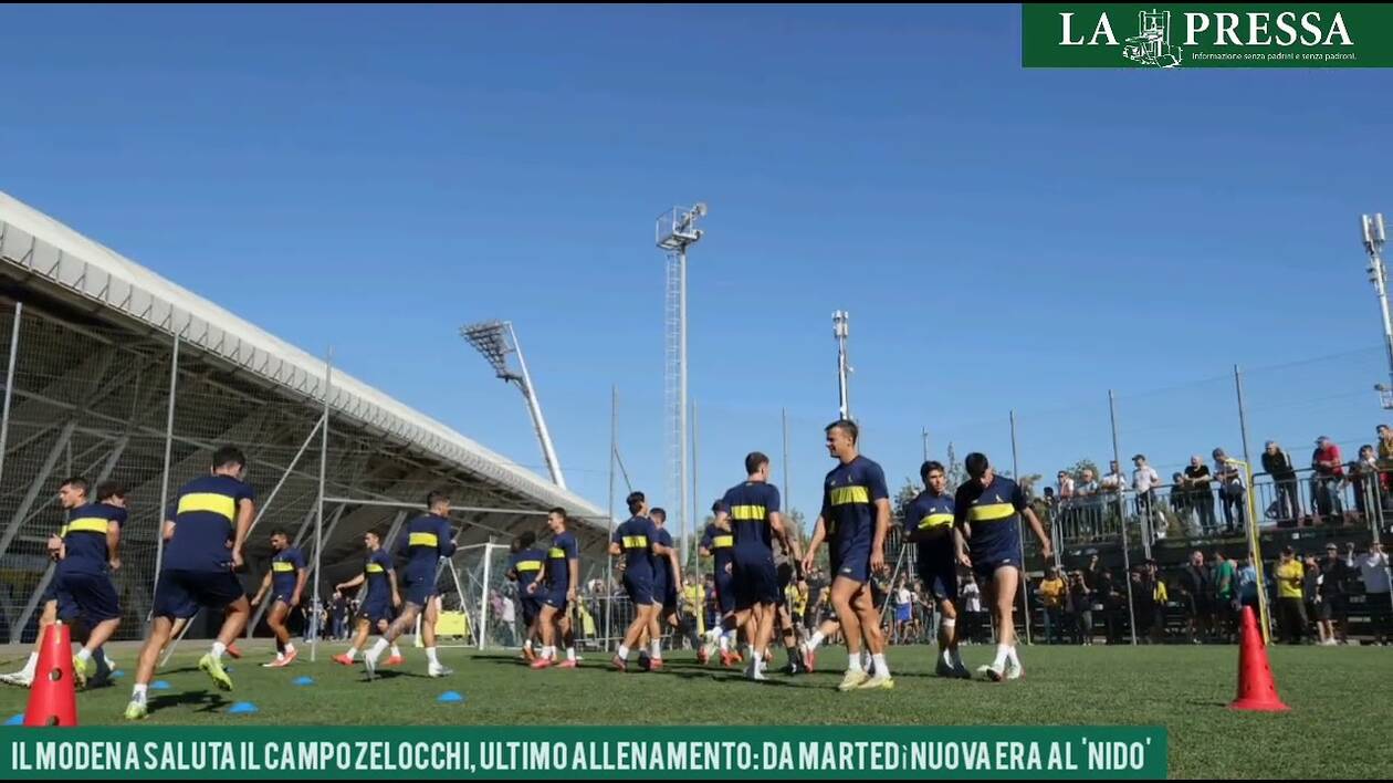 Modena calcio, ultimo allenamento al campo Zelocchi, da martedì tutti al Nido