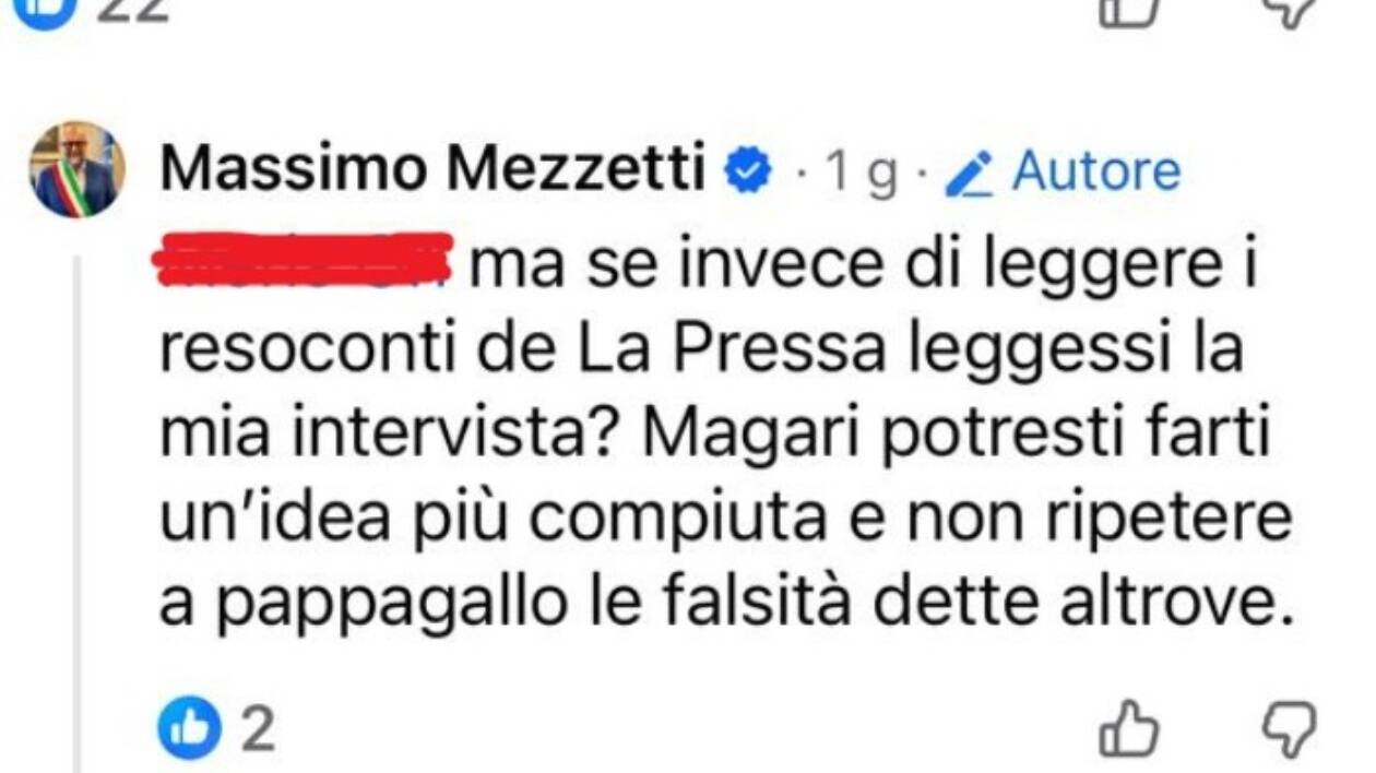 Caro sindaco Mezzetti, La Pressa luogo di confronto: grave da parte Tua denigrarla