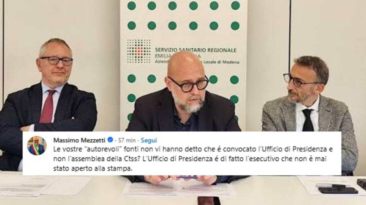 Policlinico svuotato, convocato Ufficio di presidenza Ctss, non l'assemblea: Mezzetti ironizza sulle fonti de La Pressa