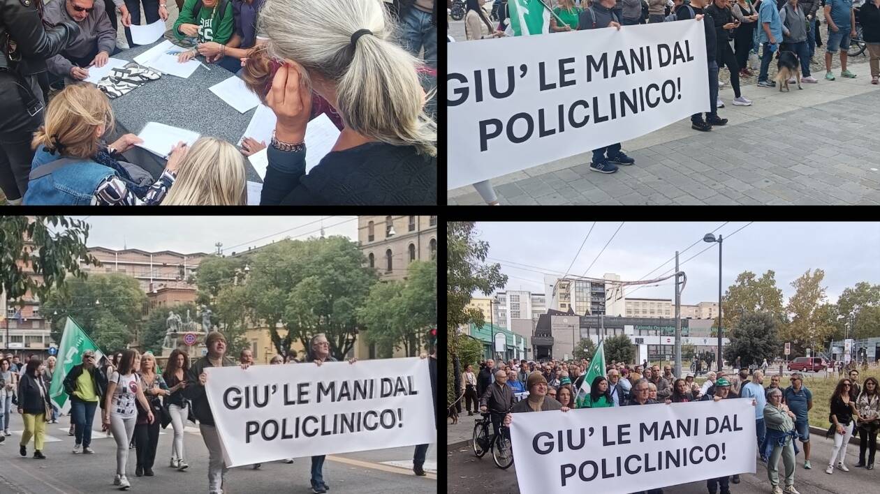 Cittadini in corteo per il Policlinico: 'No allo smantellamento, Mezzetti parli con i cittadini'