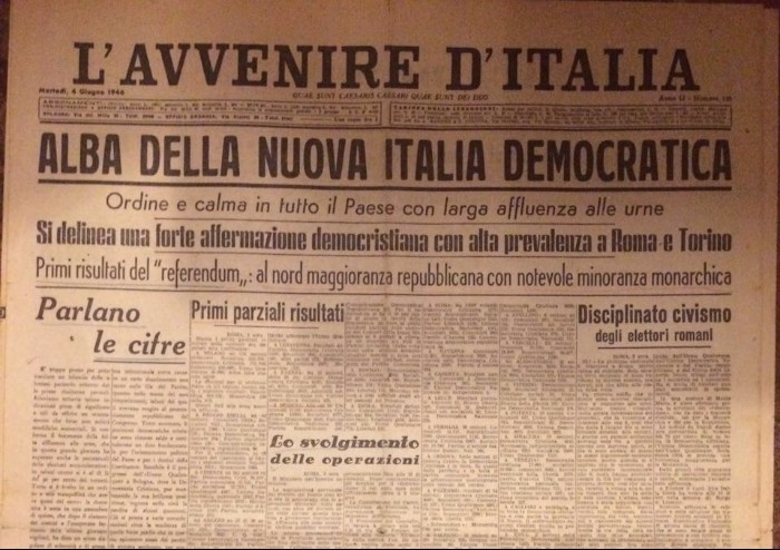 Referendum 2 giugno 1946: nasce la Repubblica italiana